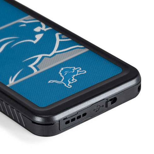NFL Detroit Lions Zone Block Galaxy S24 Waterproof Case